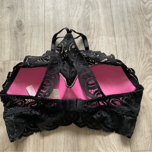 PInk Halter Lace Push up Bra Small - Picture 8 of 16